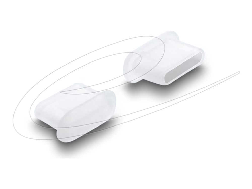 Delock - Støvdække - Til Usb Type-C Hunport - Gennemsigtig (Pakke Med 10)