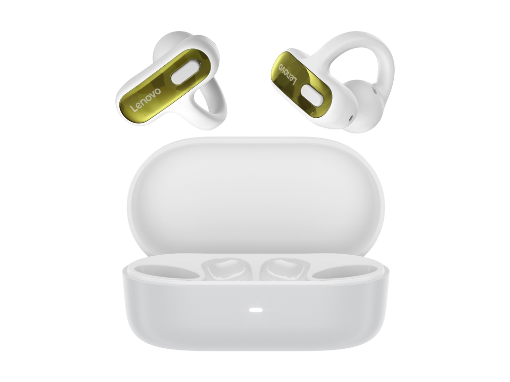 Lenovo Open-Ear Clip-On Earbuds | X500 | Built-In Microphone | Bluetooth | White