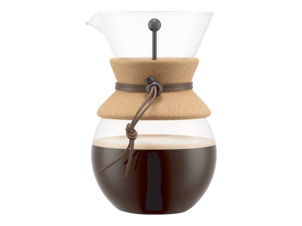 Bodum Pour Over - Kaffebrygger - Størrelse 13.6 X 16 Cm - Højde 21.7 Cm - 1 L - Kork