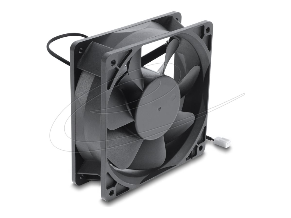 Delock Axiallüfter 48 V Dc, 120 X 120 X 38 Mm Mit 2 Pin Lüfteranschluss Schwarz (67449)
