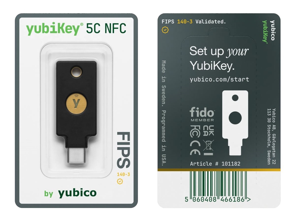 Yubico Yubikey 5C Nfc Fips - Usb Sikkerhedsnøgle