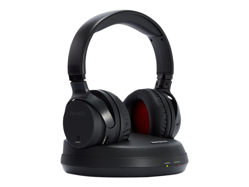 Aiwa Whf-930D, Trådløs, Tv, 40 - 18000 Hz, 256 G, Hovedtelefoner, Sort