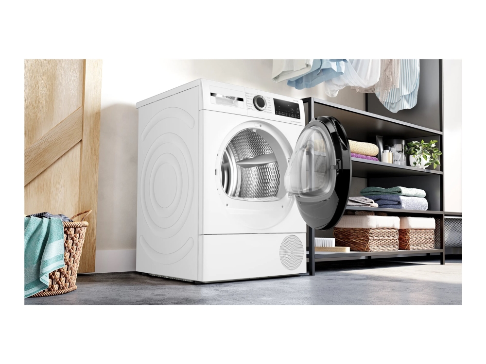 Bosch Serie | 6 WQG2420PSN - Tørremaskine - bredde: 59.8 cm - dybde: 64.8 cm - højde: 84.2 cm - frontbetjening - hvid