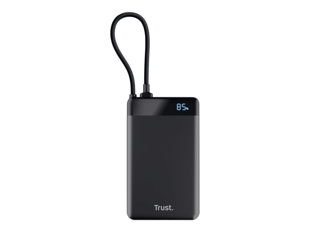 Trust Fiera - Powerbank - 10000 Mah - 20 Watt - Power Delivery 3.0 + Pps (Usb-C) - På Kabel: Usb-C - Sort