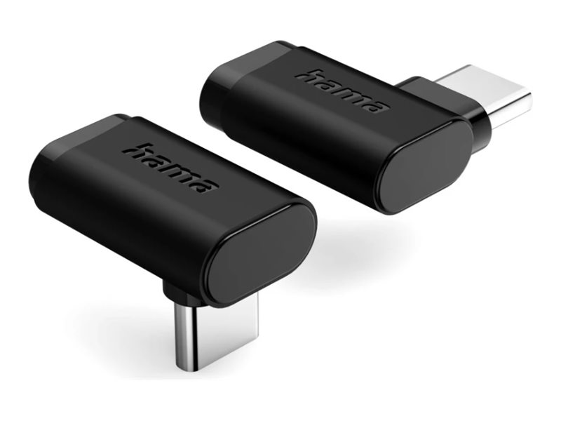 Hama - Usb Adapter - Usb-C (Han) Til Usb-C (Hun) - Usb 3.2 Gen 2 - Usb Power Delivery (5 A, 240 W) - Sort (Pakke Med 2)