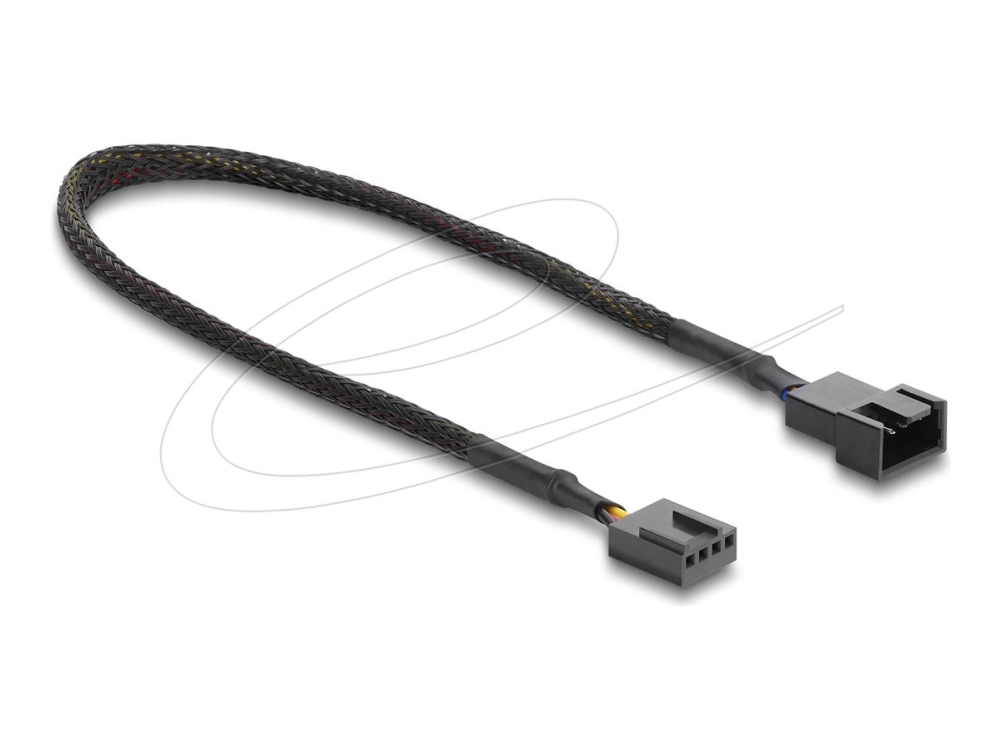 Delock Lüfter Verlängerungskabel Pwm Stecker Zu Buchse 4 Pin Mit Geflechtummantelung 30 Cm Schwarz, 4-Pin Pwm, 4-Pin Pwm, 0,3 M, Stecker, Buchse, Ger