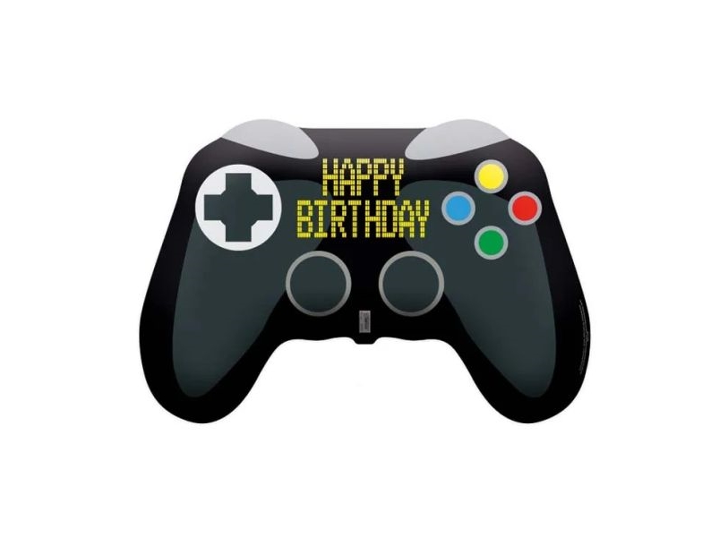 Controller Happy Birthday Folieballon, 52 X 71 Cm