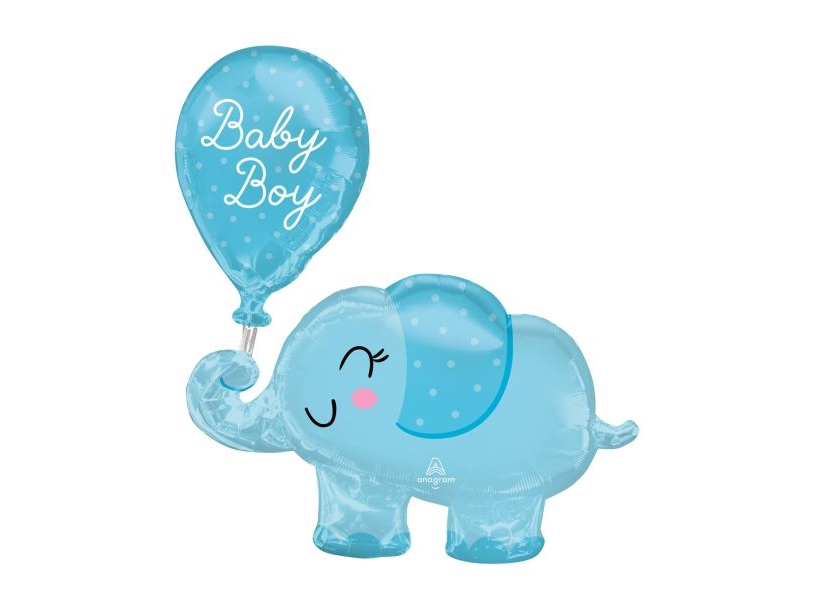 Baby Boy Elefant Folieballon, 73 X 78 Cm