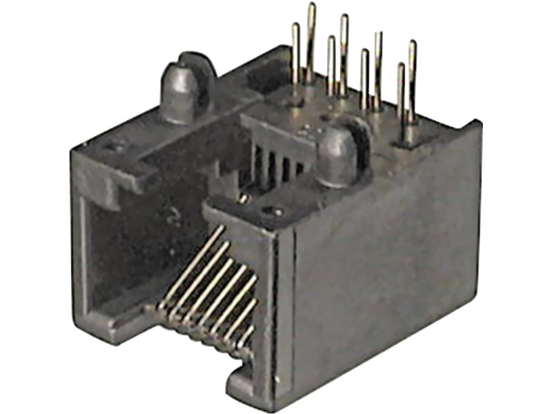 Rj12 Tilslutning, Indbygning Vandret Assmann Wsw A-20041/Lp Sort 1 Stk
