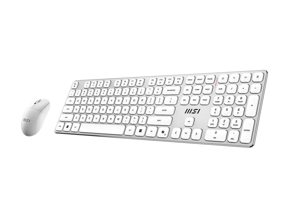 Msi Forge K210 W Combo White Us, Kabellos, Usb, Mechanischer Switch, Qwerty, Weiß, Maus Enthalten