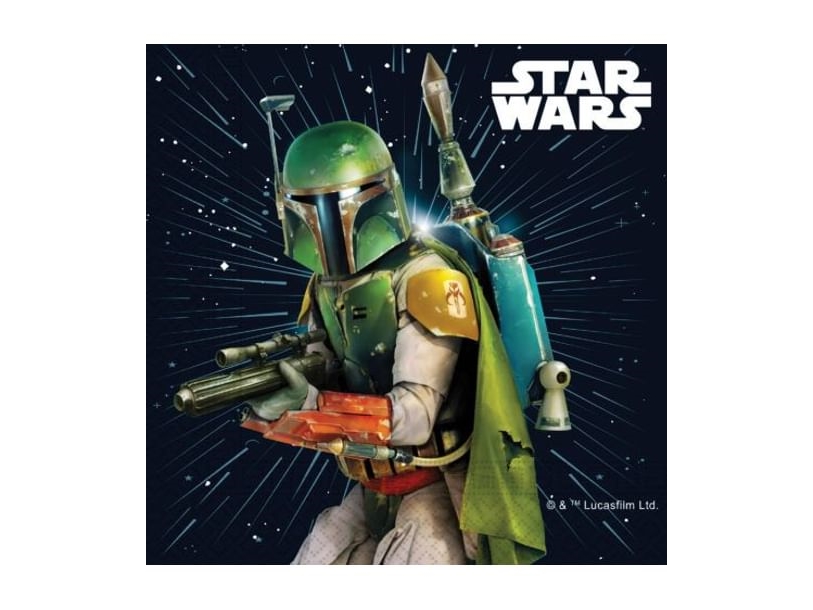 Decorata Party Servietter - 20-pak - 33x33 cm - Star Wars Galaxy