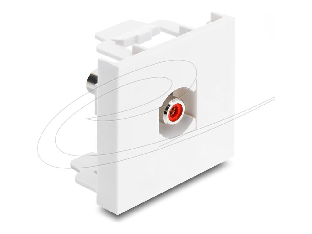 Delock Easy 45 Modul Cinch Buchse Zu Cinch Buchse Rot / Weiß, Rca - Rca, Weiß, Rot, Buchse/Buchse, Gerade, 45 Mm, 45 Mm