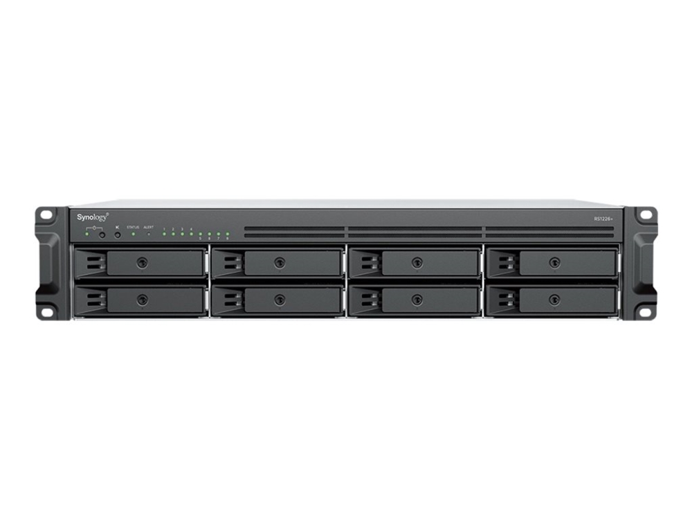 Synology RackStation RS1226RP+ - NAS-server - 8 bays - rackversion - SATA 6Gb/s - RAID JBOD, 0, 1, 5, 6, 10 - RAM 4 GB - Gigabit Ethernet / 2.5 Gigabit Ethernet - iSCSI support - 2U