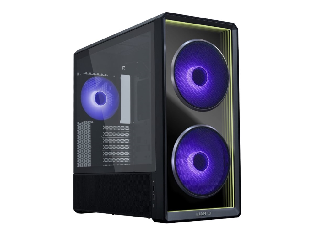 Lian Li Lancool 217 INF - Mid tower - SSI EEB - sidepanel med vindue (hærdet glas) - ingen strømforsyning (ATX) - sort - USB/Lyd