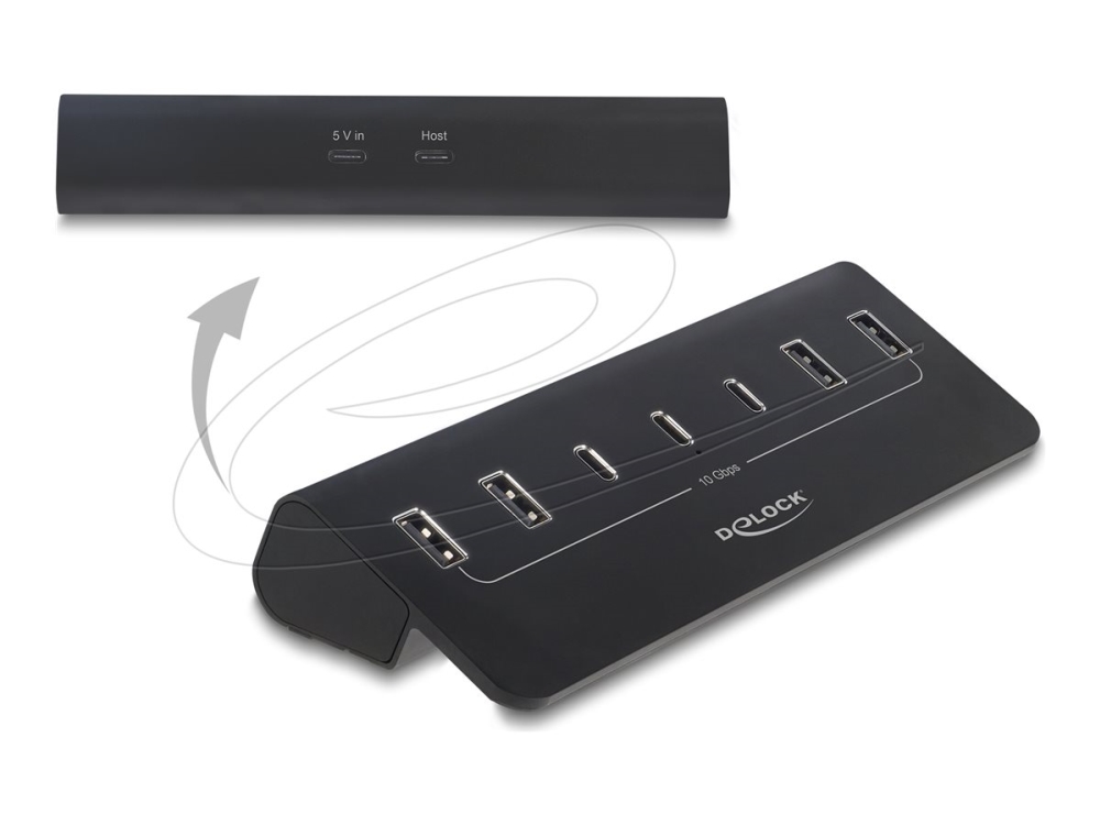 Delock Usb 10 Gbps-Hub Med 3 Usb-C- Og 4 Usb-A-Porte