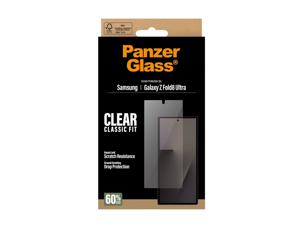 Panzerglass Sub Skærmbeskyttelse Samsung Galaxy Z Fold8 Ultra | Classic Fit, Samsung, Samsung - Galaxy Z Fold8 Ultra, Tør Påføring, Ridseresistent,