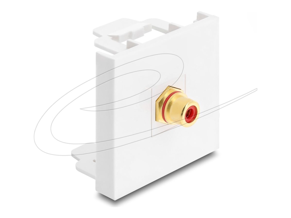 Delock Easy 45 Modul Cinch Buchse Zu Cinch Buchse Vergoldet Rot / Weiß, Rca - Rca, Weiß, Rot, Buchse/Buchse, Gerade, 45 Mm, 45 Mm