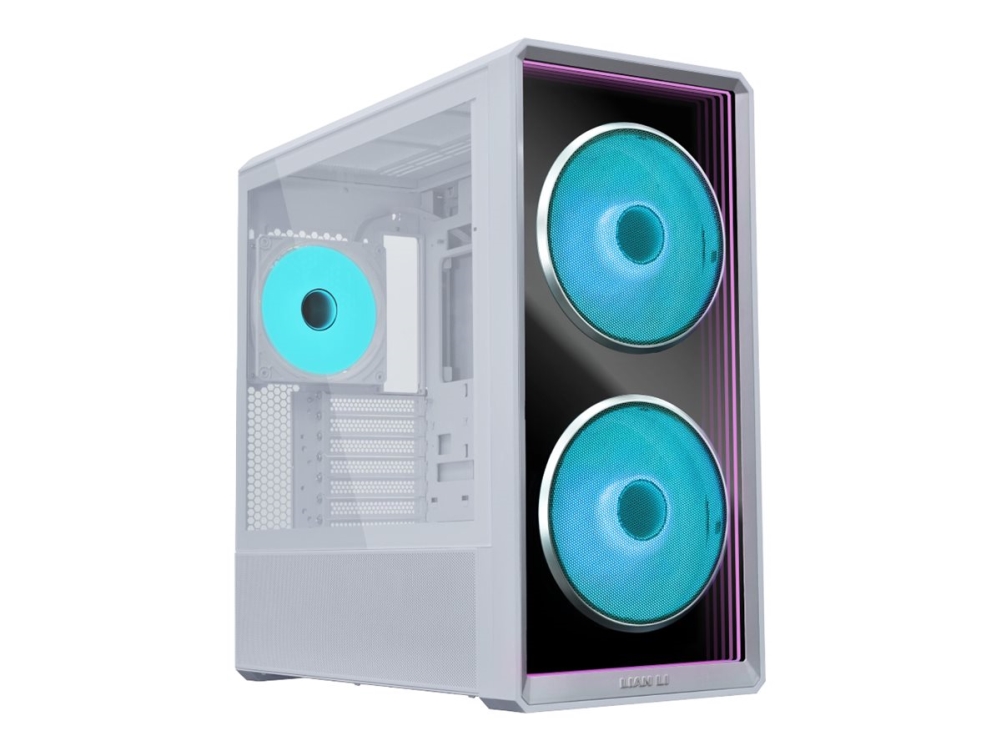 Lian Li Lancool 217 INF - Mid tower - SSI EEB - genomskinlig sidopanel (härdat glas) - ingen strömförsörjning (ATX) - vit - USB/ljud
