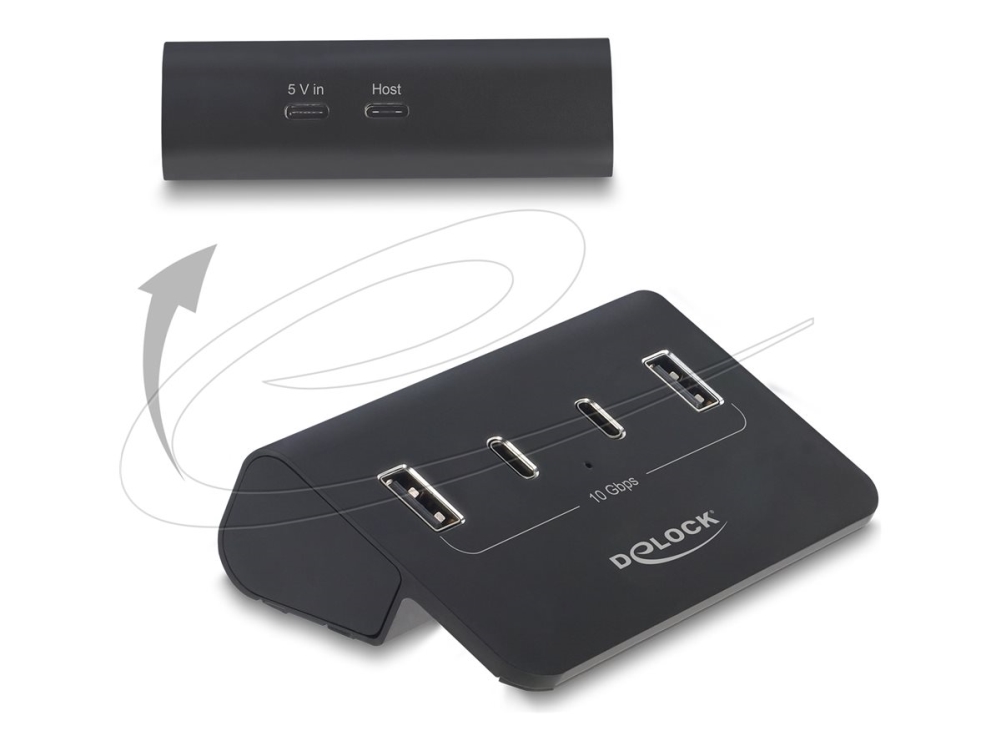 Delock Usb 10 Gbps Hub Mit 2 Usb Type-C Und 2 Usb Typ-A Ports (64259)