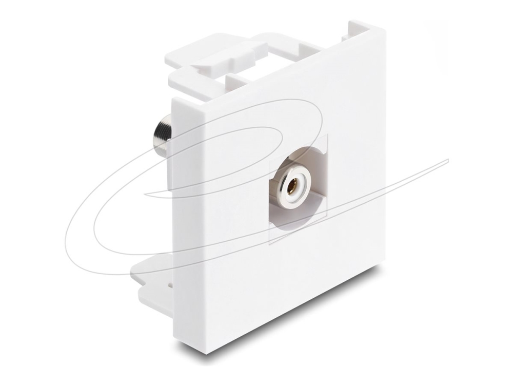 Delock Easy 45 Modul Cinch Buchse Zu Cinch Buchse Weiß / Weiß, Rca - Rca, Weiß, Buchse/Buchse, Gerade, 45 Mm, 45 Mm