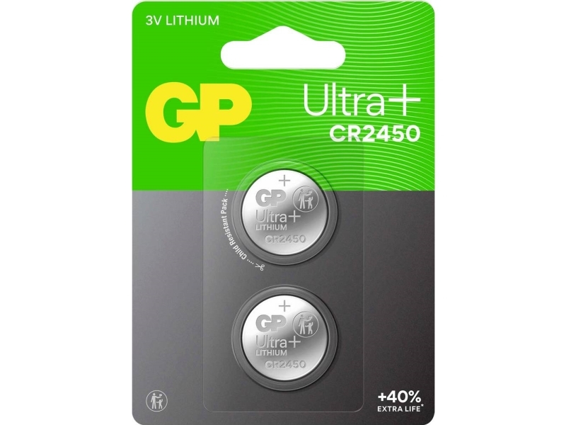Batteri CR2450 Ultra Plus 2-pak knapcelle