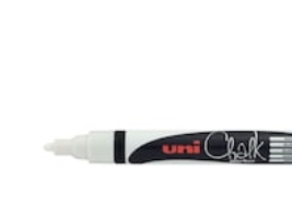 Kridtmarker, Uni-Ball, Rund, 2,5 Mm, Hvid