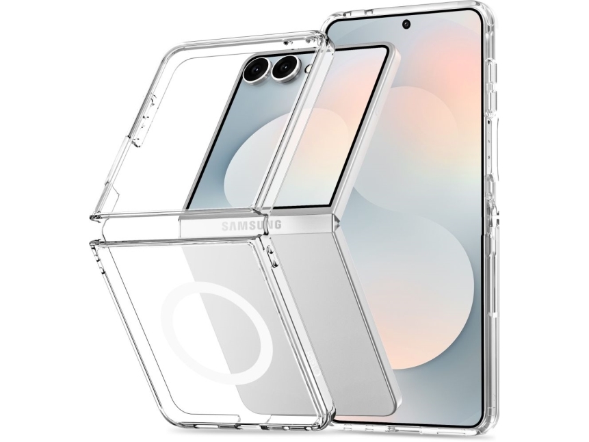 Tech-Protect Flexair Hybrid Magsafe Case For Samsung Galaxy Z Flip 8 - Transparent