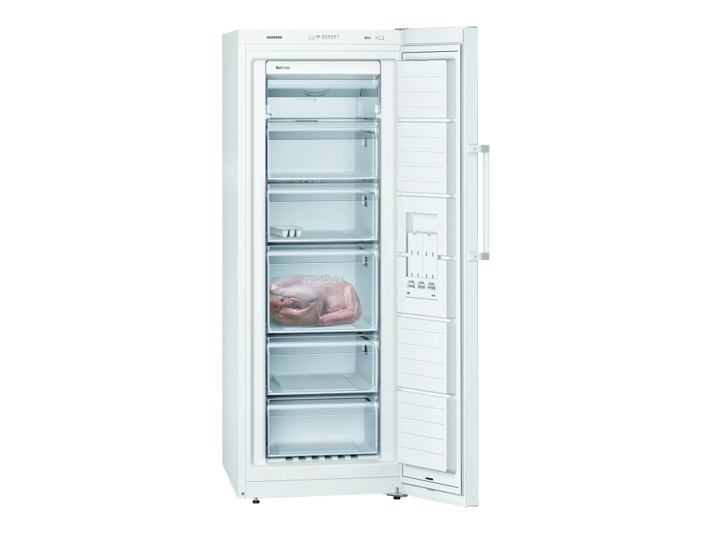 Siemens bestCollection iQ300 GS29NFWEV - Fryser - stående - bredde: 60 cm - dybde: 65 cm - højde: 161 cm - 200 liter - Klasse E - hvid