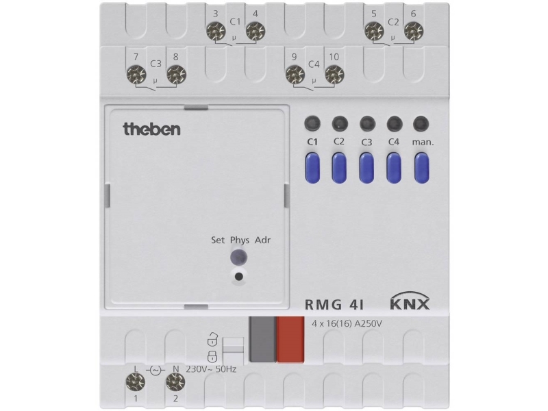 KNX SWITCHING ACTUATOR 4GANG 16A