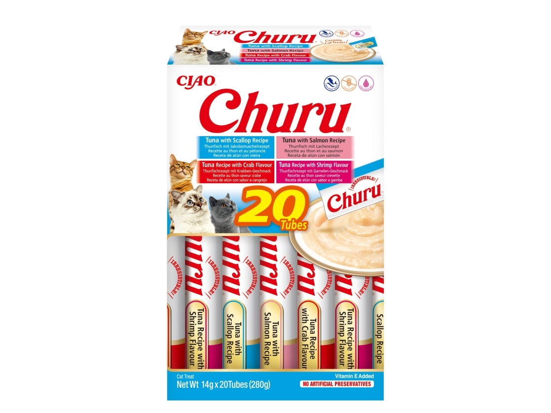 Inaba Ciao Churu Box Tuna Mix - Kattegodbidder - 20 X 14G