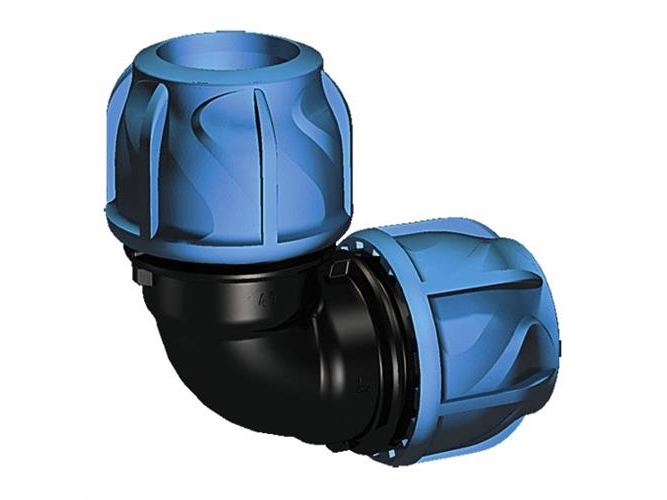 iJOINT plastfitting - Vinkel 90 m. kompressionskoblinger, 25 x 25 mm
