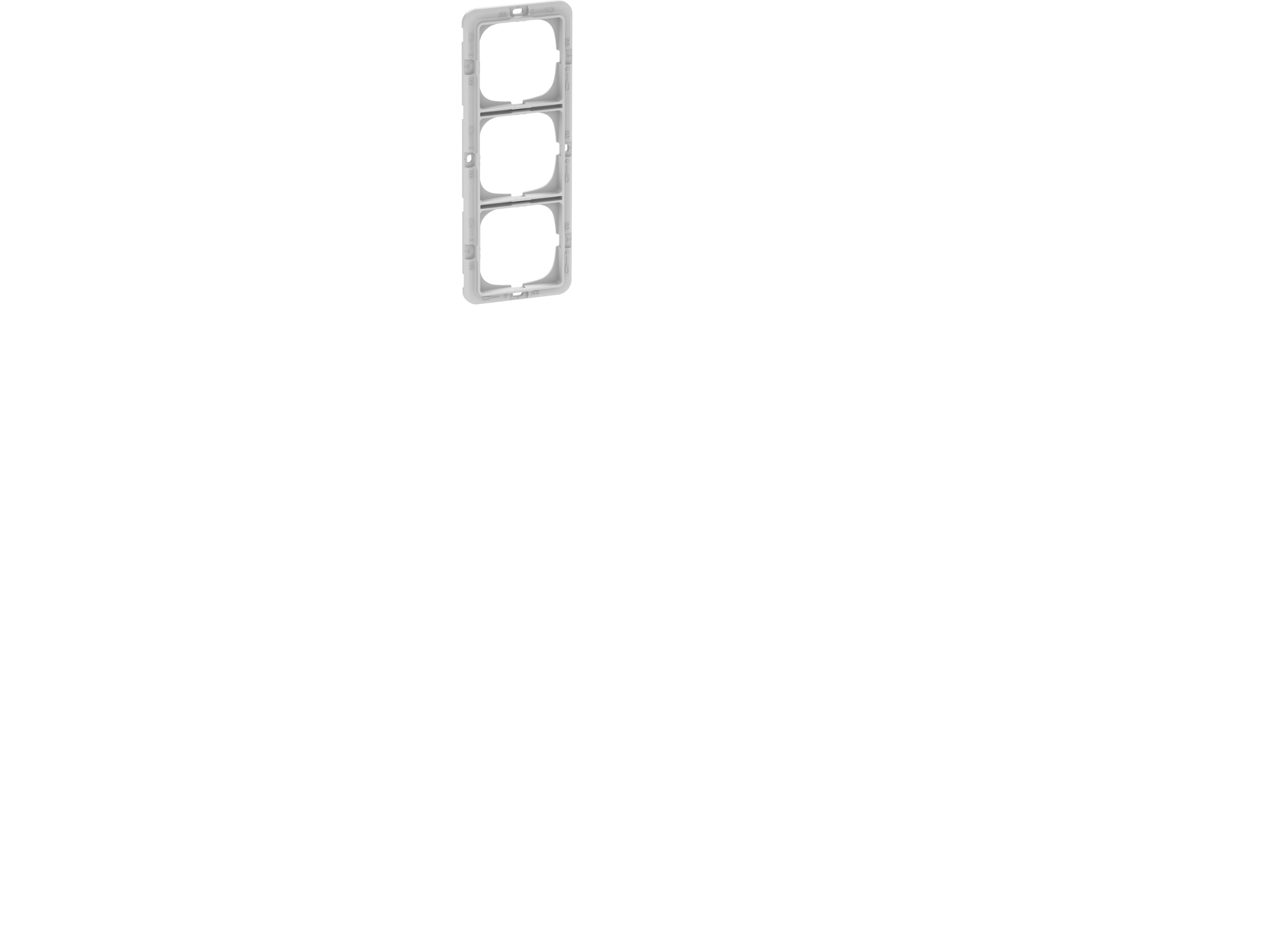 LK FUGA® Teknisk ramme 3x1 modul til Base, Pure, Choice og Soft rammer
