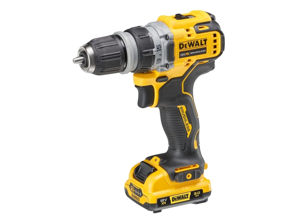 DeWALT DCD703L2T-QW, Pistolgreb boremaskine, Nøglefri, Sort, Gul, 1 cm, 1500 rpm, 2 cm