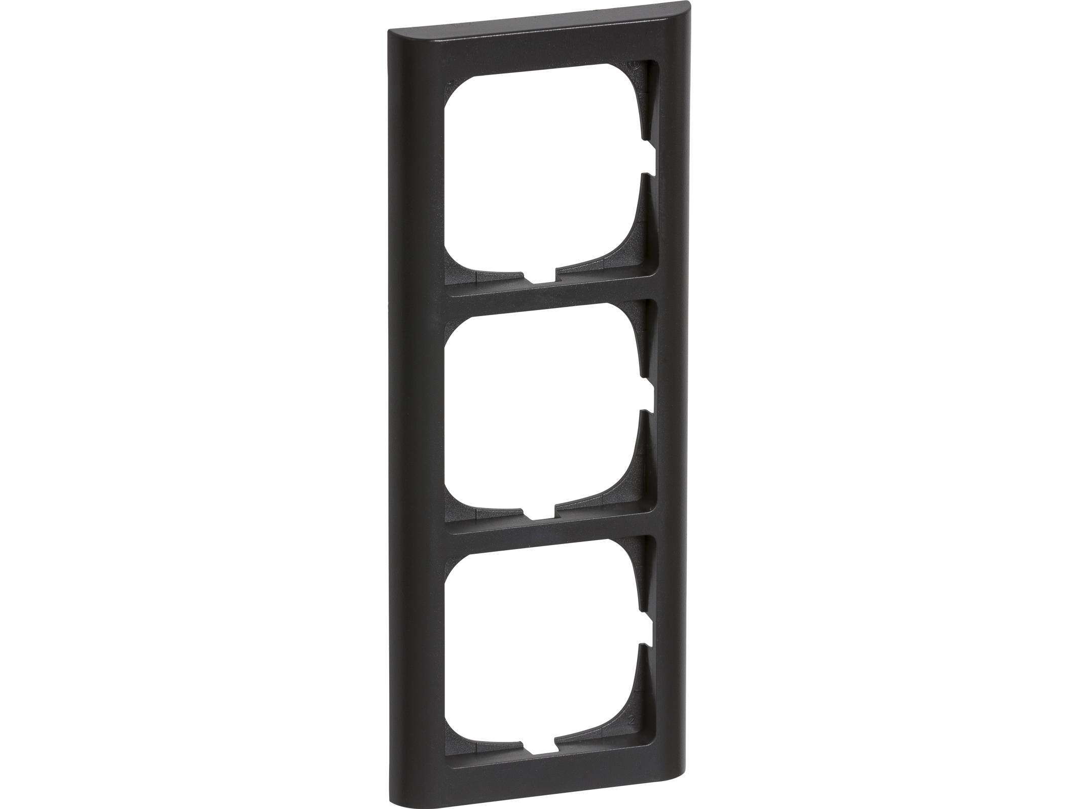 LK Fuga Softline 63 ramme, 3 modul, lodret, koksgrå