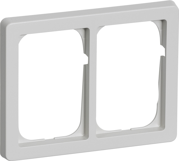 LAURITZ KNUDSEN FUGA® ramme Baseline 63 1,5 modul, dobbelt vandret lysegrå.