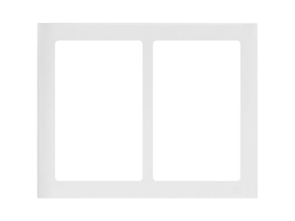 LAURITZ KNUDSEN LK FUGA SOFT ramme inkl. monteringsramme 2 x 1½ modul, Hvid- I pose for DIY