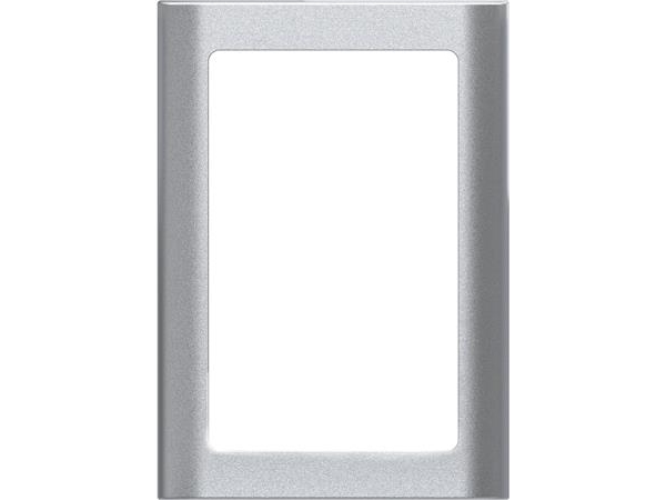 LAURITZ KNUDSEN LK FUGA SOFT ramme inkl. monteringsramme 1½ modul, Stålmetallic- I pose for DIY