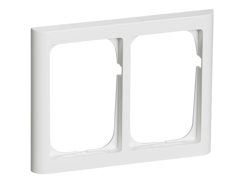 LAURITZ KNUDSEN LK FUGA SOFTLINE 63 ramme 2 x 1½ modul, Hvid- I pose for DIY