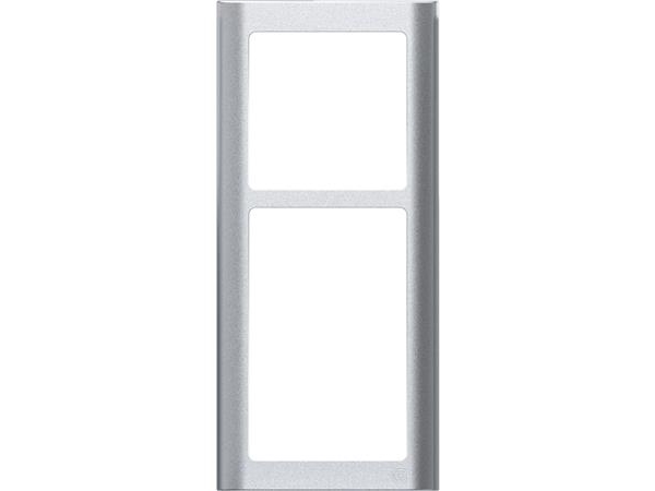 LAURITZ KNUDSEN LK FUGA SOFT ramme inkl. monteringsramme 2½ modul, Stålmetallic- I pose for DIY