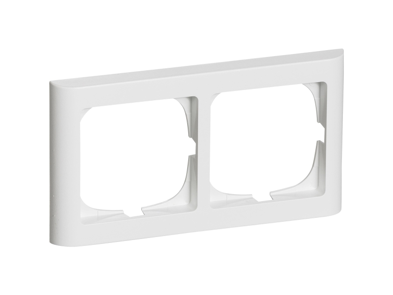 LAURITZ KNUDSEN LK FUGA SOFTLINE 63 ramme 2 x 1 modul vandret, Hvid- I pose for DIY, gl. model