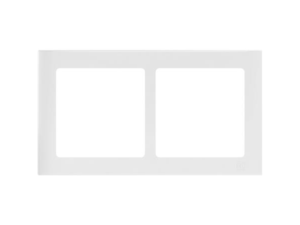 LAURITZ KNUDSEN LK FUGA SOFT ramme inkl. monteringsramme 2 x 1 modul vandret, Hvid- I pose for DIY