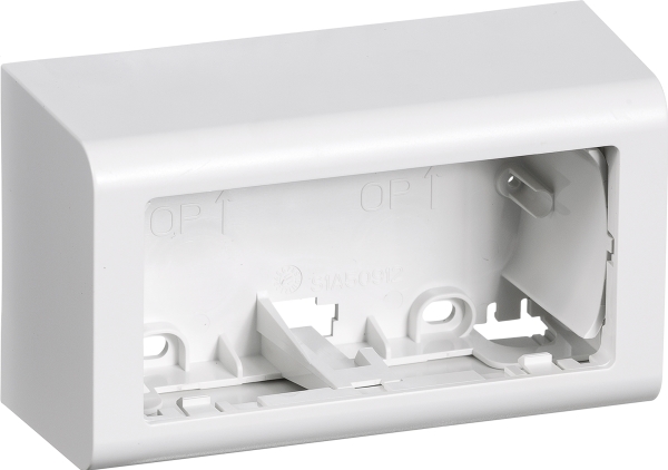 FUGA Underlag Softline 2 modul, 49 mm, vandret, hvid