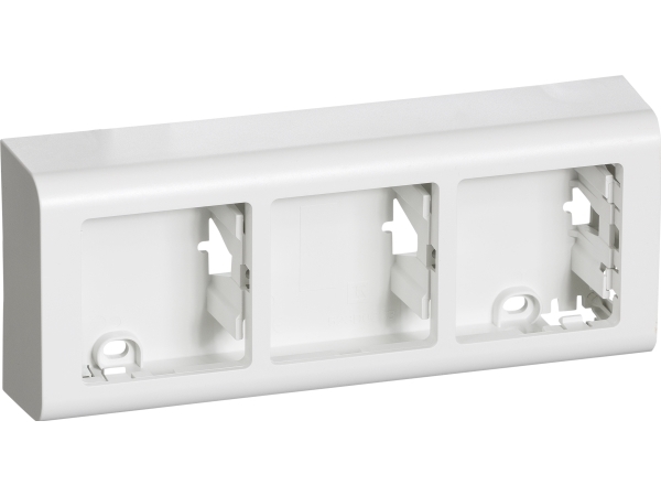 FUGA Underlag 3 modul, vandret, Softline, hvid