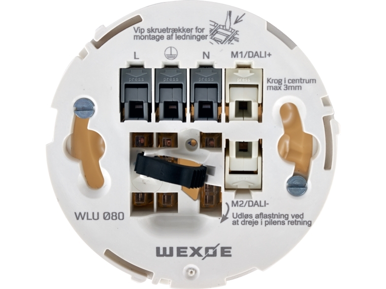 Lampeudtag WLU Ø80 hvid RAL 9010