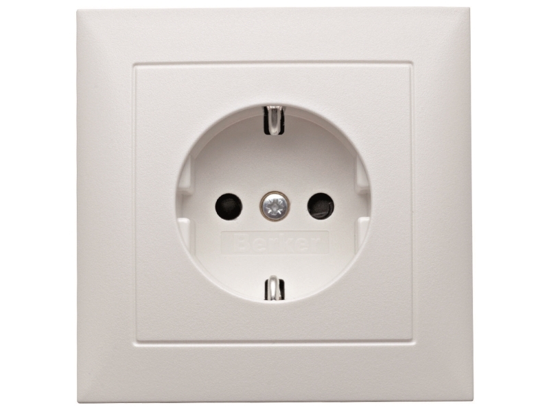 Berker 47229909, Type F, Hvid, Termoplastisk urethan (TPU), IP20, 250 V, 16 A