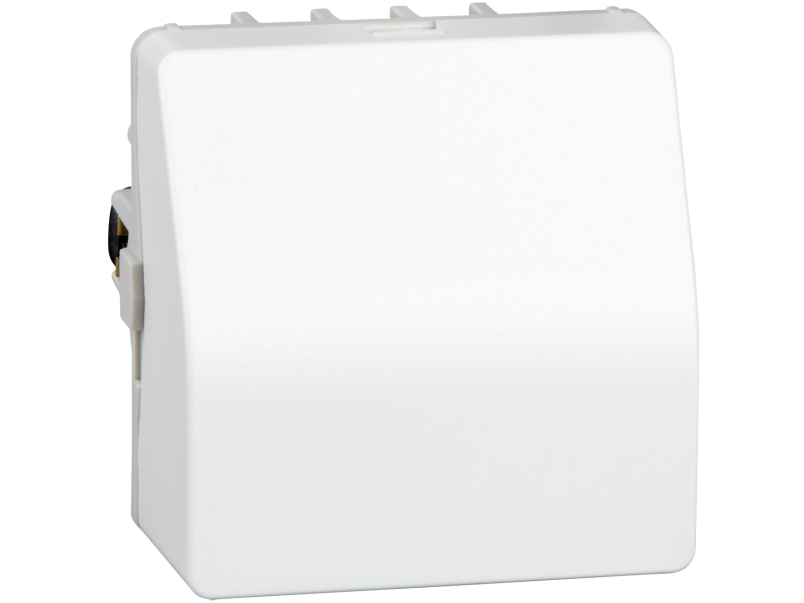 LAURITZ KNUDSEN LK FUGA Komfurudtag 1-1½ modul 16A/440V, Hvid- I pose for DIY