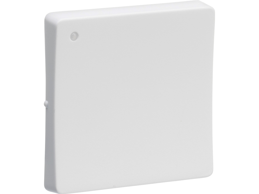 LK FUGA - Tangent til 16A 1-polet eller korrespondance afbryder med LED lampebase, 1 modul, hvid