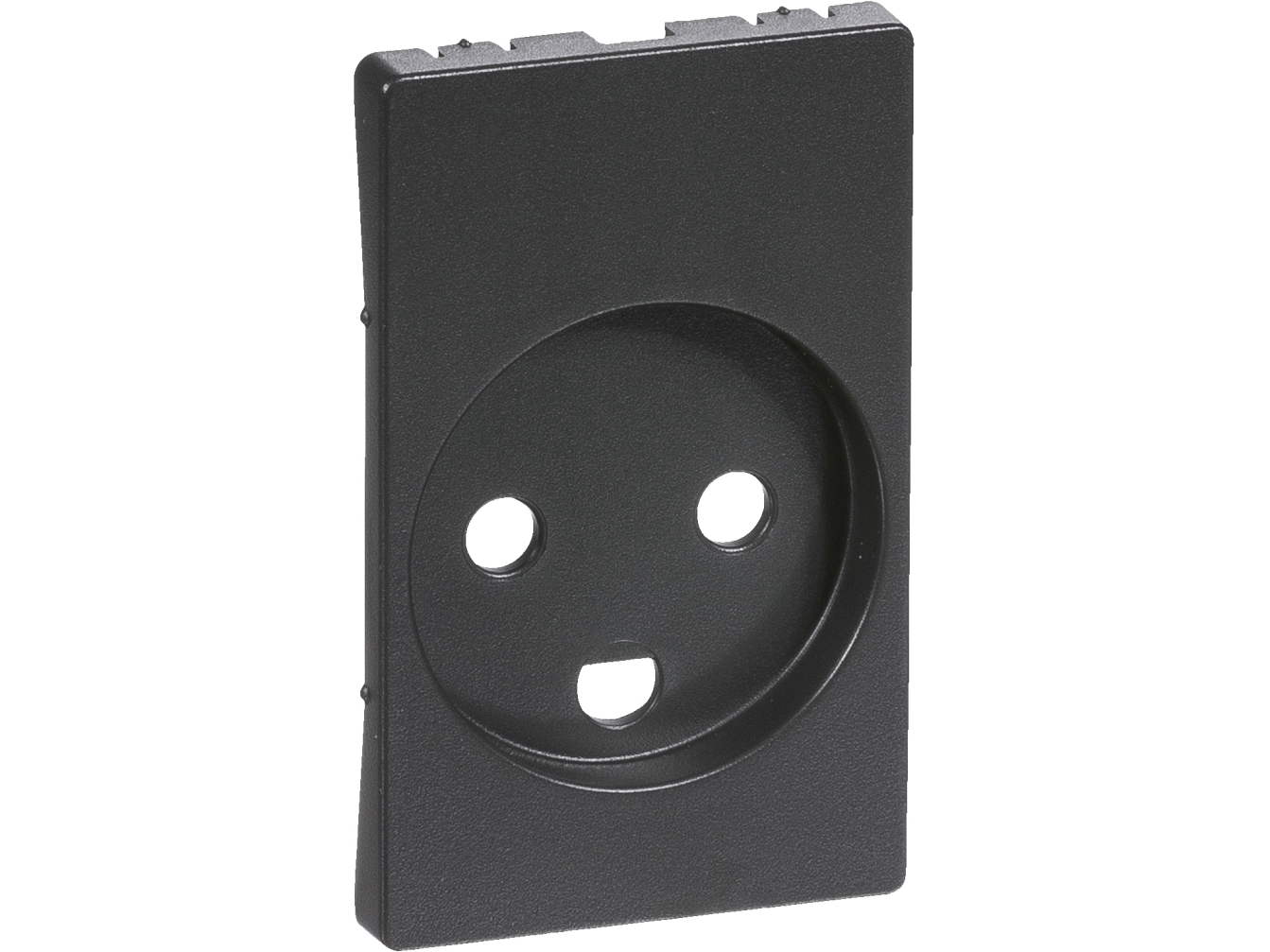 LAURITZ KNUDSEN LK FUGA Afdækning for stikkontakt med jord 1½ modul, Koksgrå- I pose for DIY