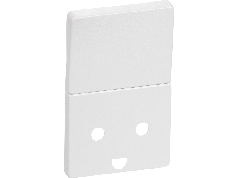 LAURITZ KNUDSEN LK FUGA Afdækning for stikkontakt m/afbryder m/jord 1½ modul, Hvid- I pose for DIY