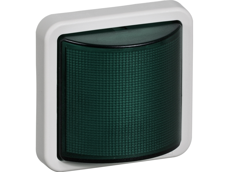 Opus74 Ledlampe 230V grøn IP44 lysegrå